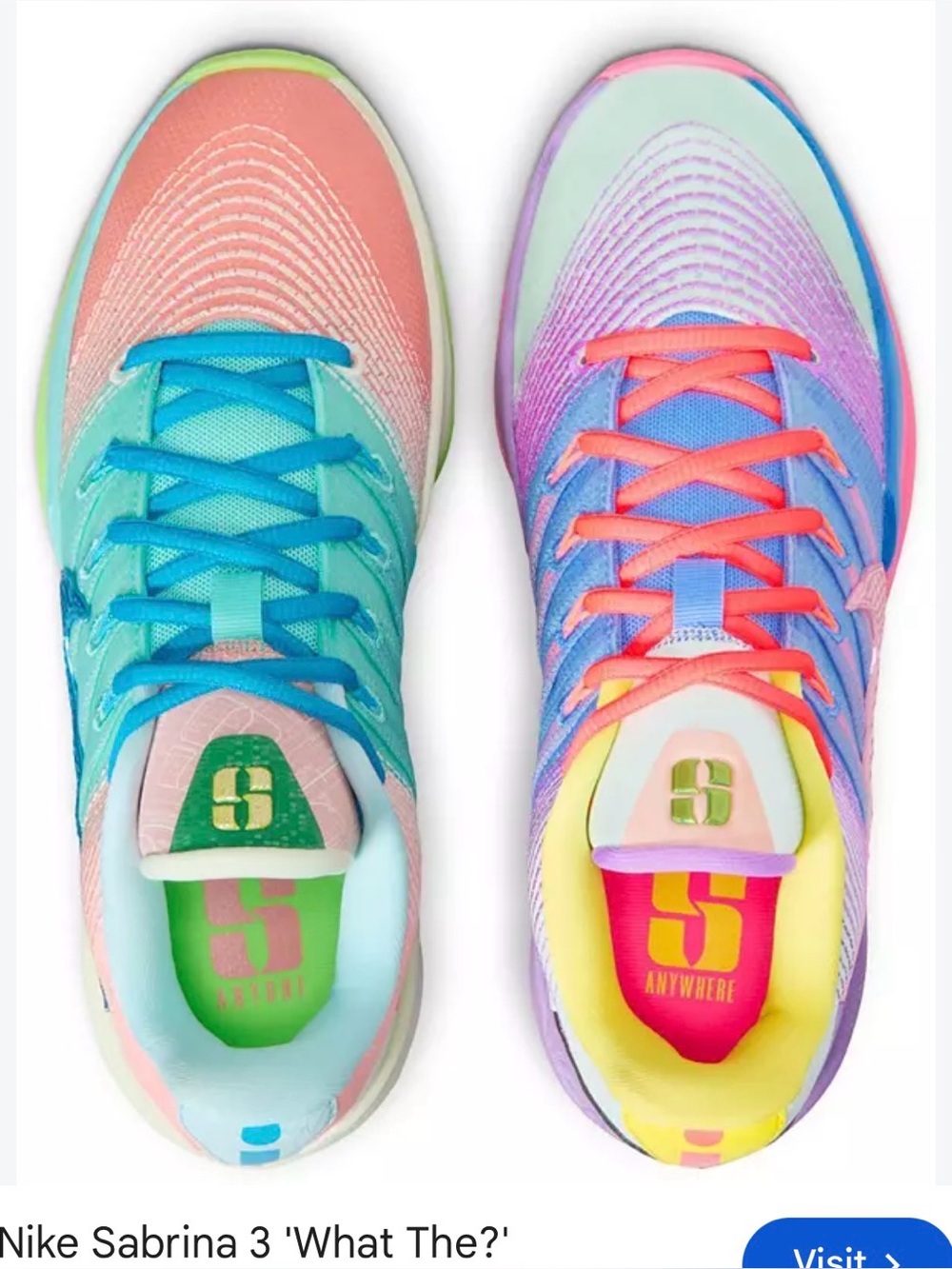 Nike Multicolor Pastel Running Sneakers - size 9 women’s